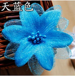Sky blue 20 шт./партия многоцветный головной убор 3D кружева патч 5,5 см Цветочные наклейки свадебное платье свадебные Diy Аппликация на одежду декоративные M062 - Цвет: Sky blue