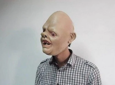 Жуткий крик ребенок полный голова Лицо Латексная страшная маска костюм на