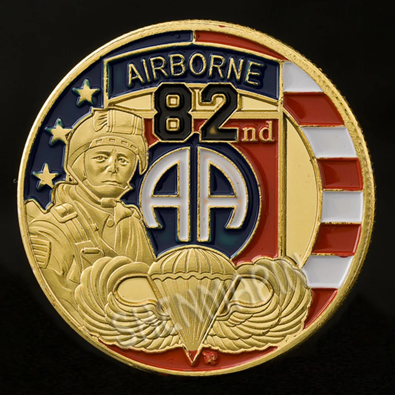 82nd Airborne дивизион памятная монета армии США вызов монеты лояльность служба честь