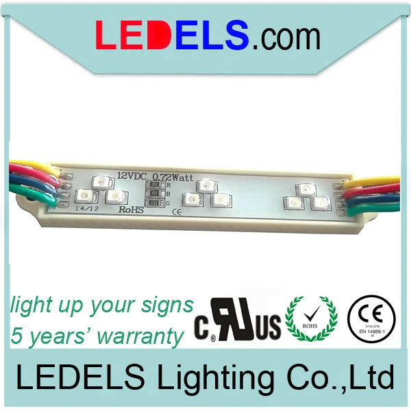 

12v 0.72w rgb led module RGB,5 years warranty waterproof rgb led module