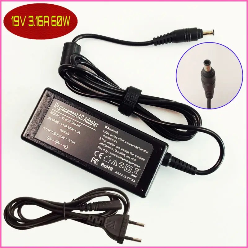 

For Samsung NP300E5A NP300E5A-A01U NP300V5A NP350U2B 19V 3.16A Laptop Ac Adapter Charger POWER SUPPLY Cord