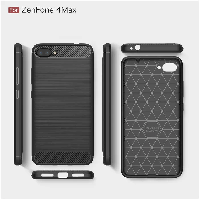 Чехол для Asus Zenfone 4 Max ZC554KL роскошный мягкий чехол из углеродного волокна с защитой
