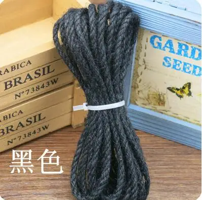 Black Rope Игрушка для кошек, 10 метров, сизальная веревка диаметром 5 мм, для кошачьего дерева, цветная сизальная веревка - Цвет: Black Rope