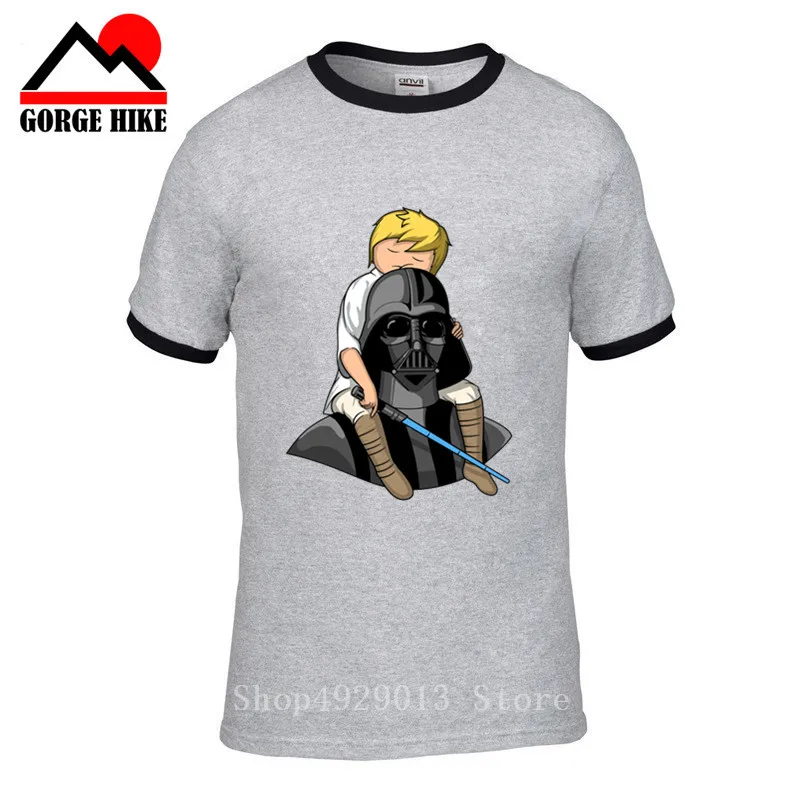 Мужская футболка с короткими рукавами и принтом Darth Vader простая звездного номера