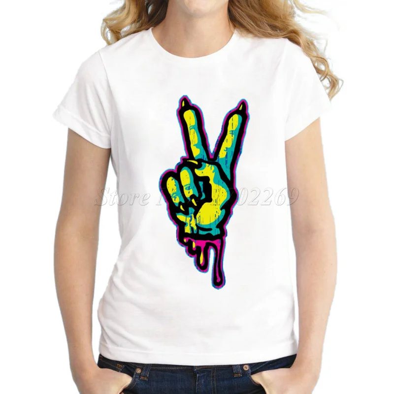 Новинка 2018 модная женская футболка с принтом жеста изображением рук зомби