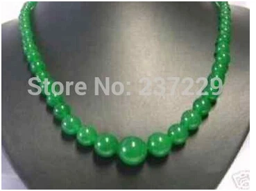 Изысканный зеленый нефрит драгоценные камни ювелирные изделия ожерелье 17 &quot &gt
