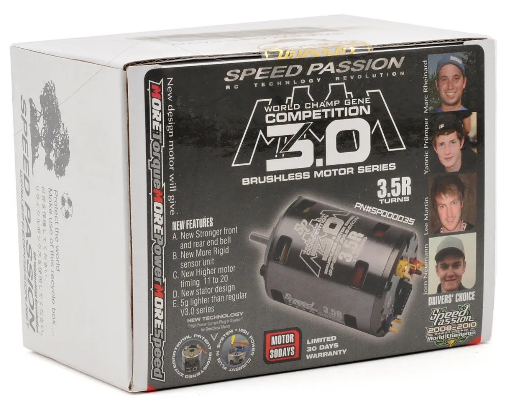 Новый бесщеточный двигатель 1/10 SPA000035 Speed Passion Competition MMM с датчиком (3.5R) для