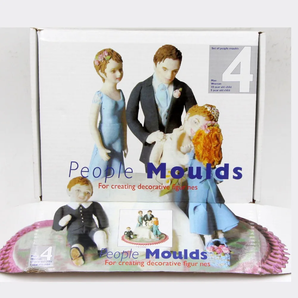 Горячая Распродажа 3D форма для торта в форме человека из мастики семейный набор