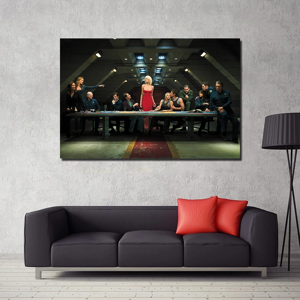 Настенные художественные плакаты Battlestar Galactica сериал ТВ обои Печать на холсте для домашнего декора живопись