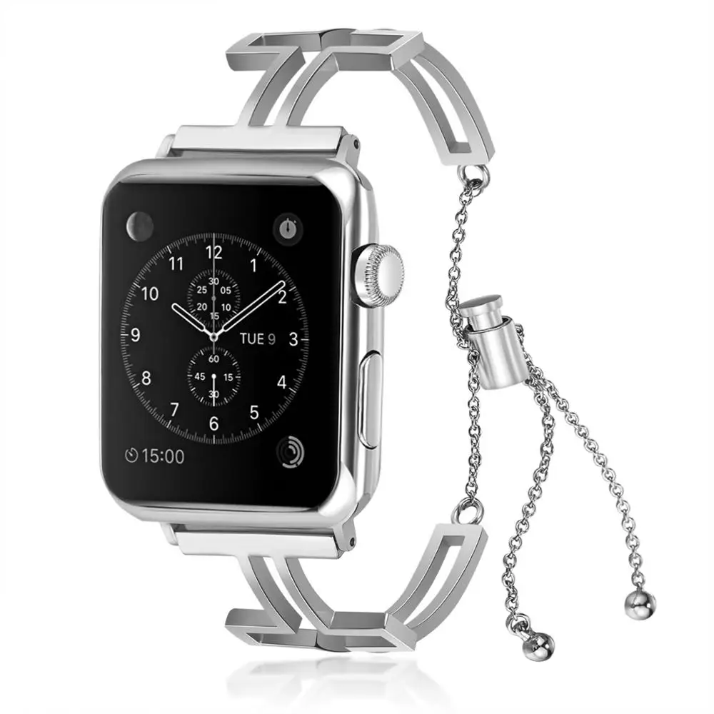 Нержавеющая сталь Ремешки для наручных часов Apple Watch версии 4 сменный Браслет