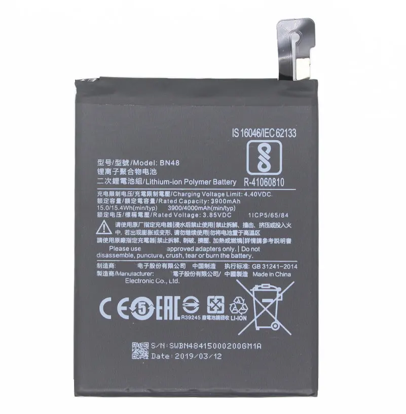 1x BN48 4000 мА/ч, замена Батарея для Xiaomi Redmi Note 6 Pro BN48 батареи Red rice Note 6 Pro Батарея+ набор инструментов для ремонта