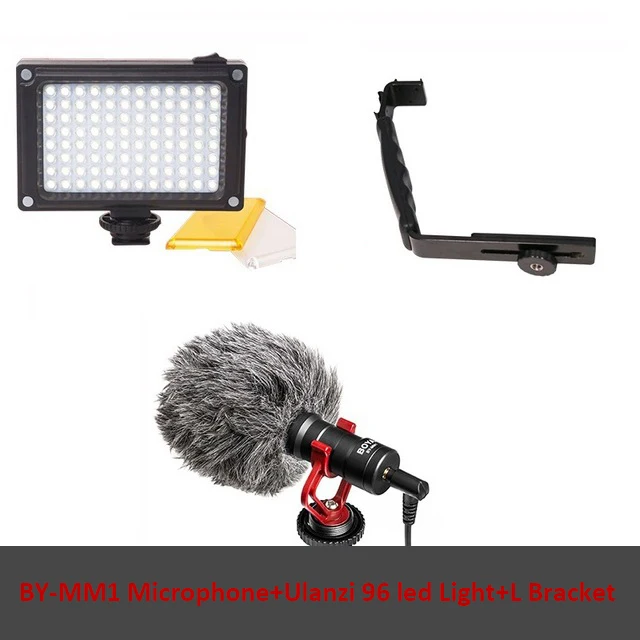 Mic L Bracket Light Zhiyun Smooth 4 видео микрофон L кронштейн светодиодный видео светильник, микрофонная стойка для Smooth Q DJI Osmo Mobile Vimble 2 Xiao yi Gimbal - Цвет: Mic L Bracket Light