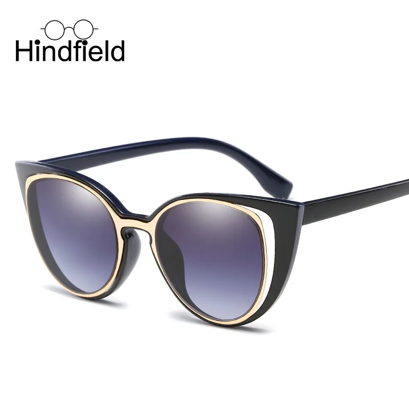 Hindfield классический Cat Eye Солнцезащитные очки для женщин Для Брендовая
