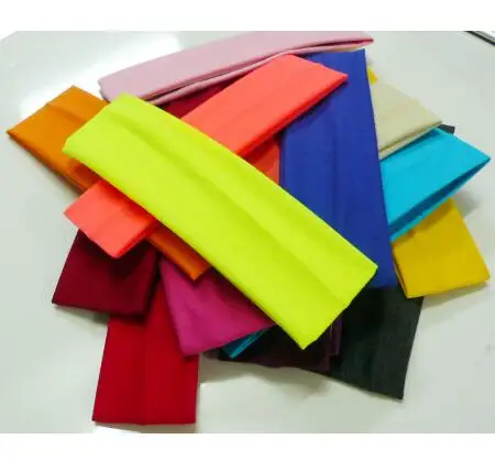 Повязка на голову для спорта и софтбола однотонная эластичная хлопковая повязка