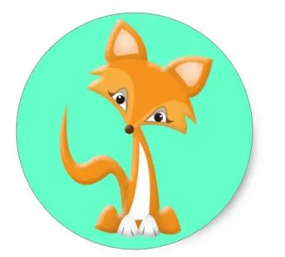 

1.5inch Cartoon Foxy Fox Classic Round Sticker