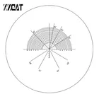 Веерные линейки 980 с угловой сеткой, угол наклона Микроскоп-микрометр