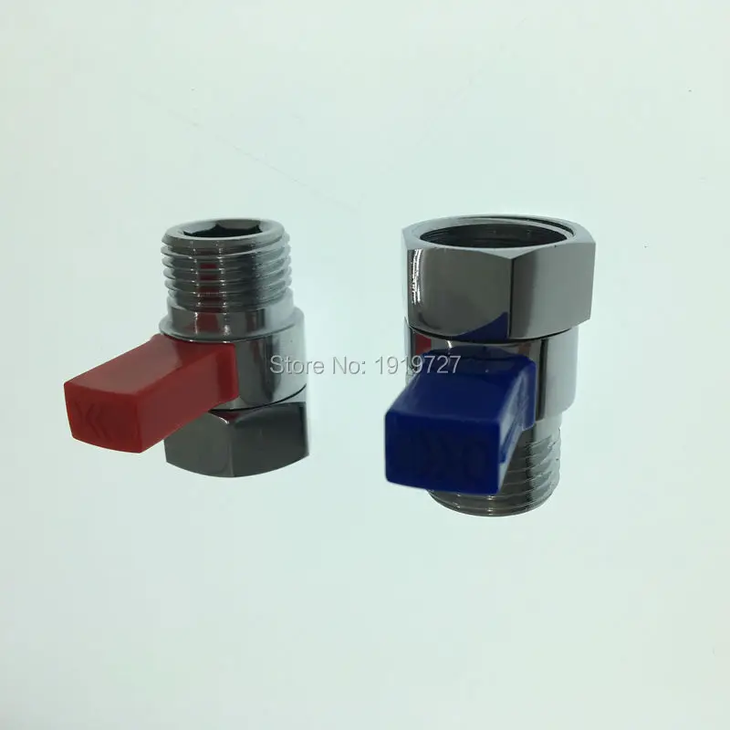2 шт. красно-синий латунный клапан управления потоком уменьшение давления воды