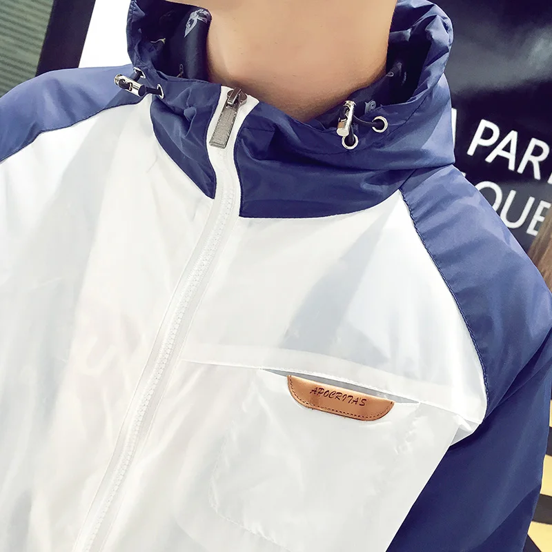 Мужская ветровка с капюшоном тонкая куртка бомбер весна 2018|brand men jacket|men brand jacketmen