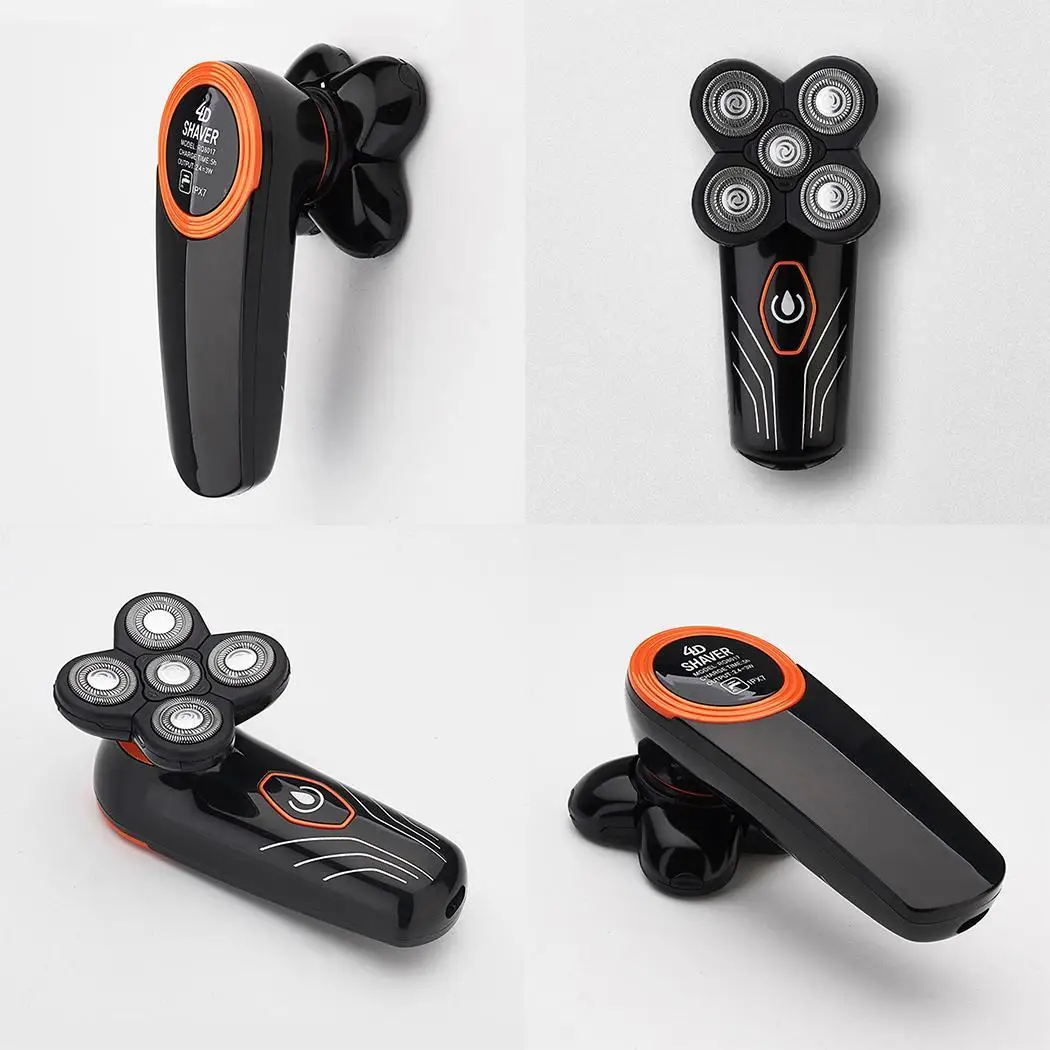 Мужская USB перезаряжаемая электробритва Водонепроницаемая 5 съемный резак