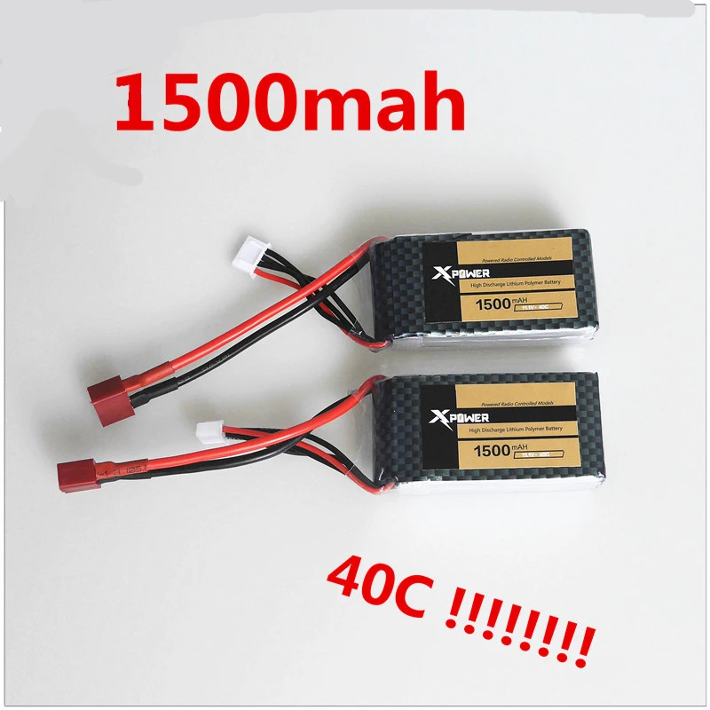 2 шт./лот WLtoys V950 Lipo батарея 11 1 В 1500 мАч 3S 40C Max 60C T Plug для радиоуправляемого