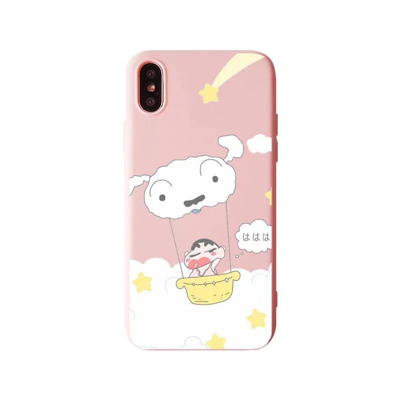 TPU Японский комикс Crayon Shin-chan чехол для телефона мягкий ТПУ Забавный чехол для iPhone 11Pro XS MAX 8plus 6s 7plus Защита оболочки - Цвет: TPU