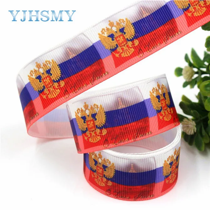 YJHSMY, G-18616-482, 25 мм 5 ярдов медаль икона напечатаны корсажные ленты, DIY ручной работы аксессуары для волос свадебный подарок упаковка - Цвет: G-18616-487
