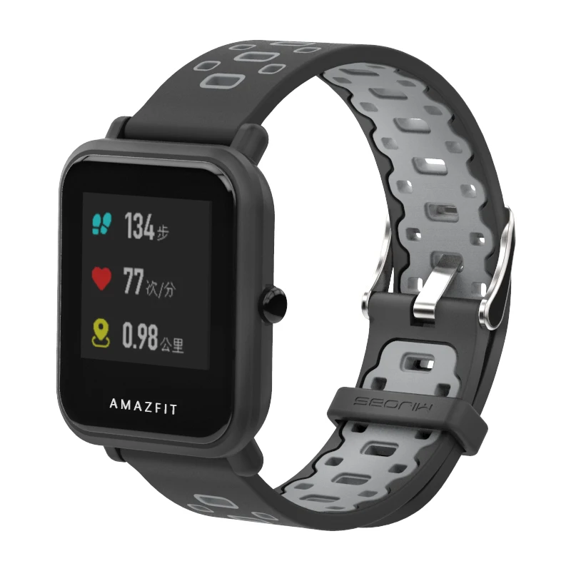 20 мм ремешок силиконовый ремешок для часов Xiaomi Huami Amazfit GTR Bip BIT спортивные Смарт-часы аксессуары смарт-браслеты