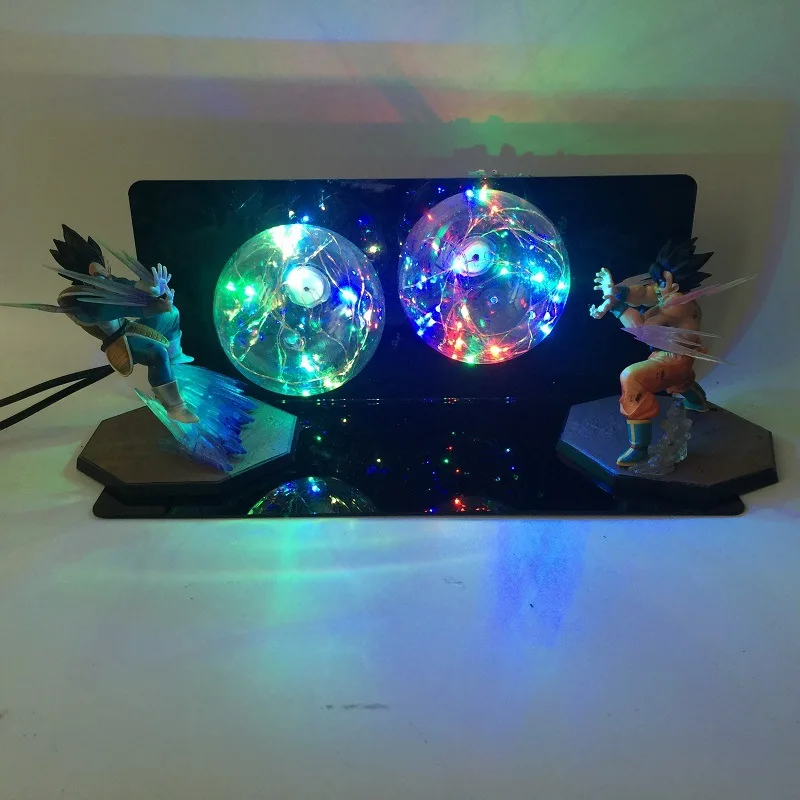 Творческий Красочный Dragon Ball Z Сон Гоку Вегета супер сиах настольная лампа двойной