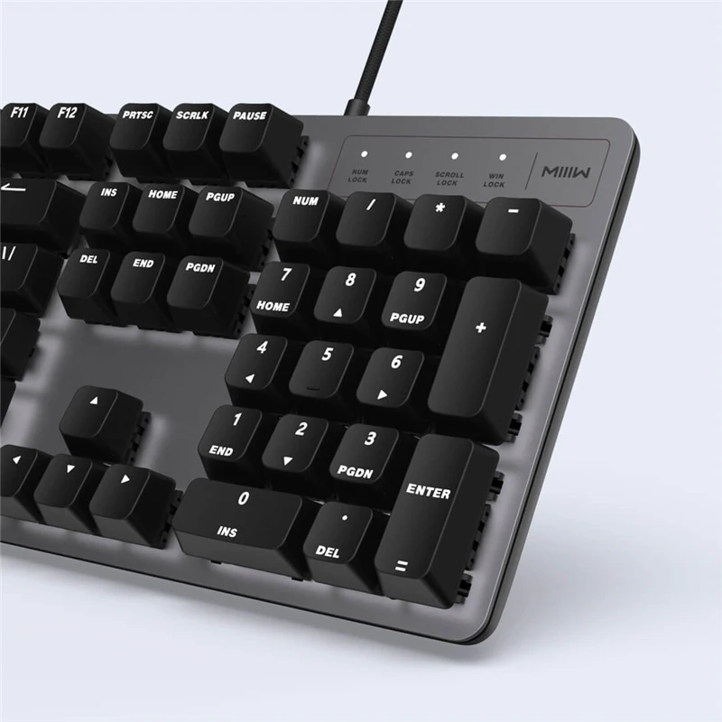 Xiaomi MIIIW игровая клавиатура 600k USB Проводная 104 клавишная плавающая кнопка из алюминиевого сплава с 6 режимами ABS+ PC белая подсветка