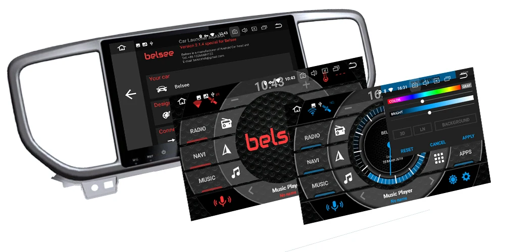 Belsee для Kia Sportage Android 9,0 автомобильный радиоприемник ips экран 8 ядер 4 Гб 64 Гб 2 Din стерео аудио Авторадио gps навигационное устройство