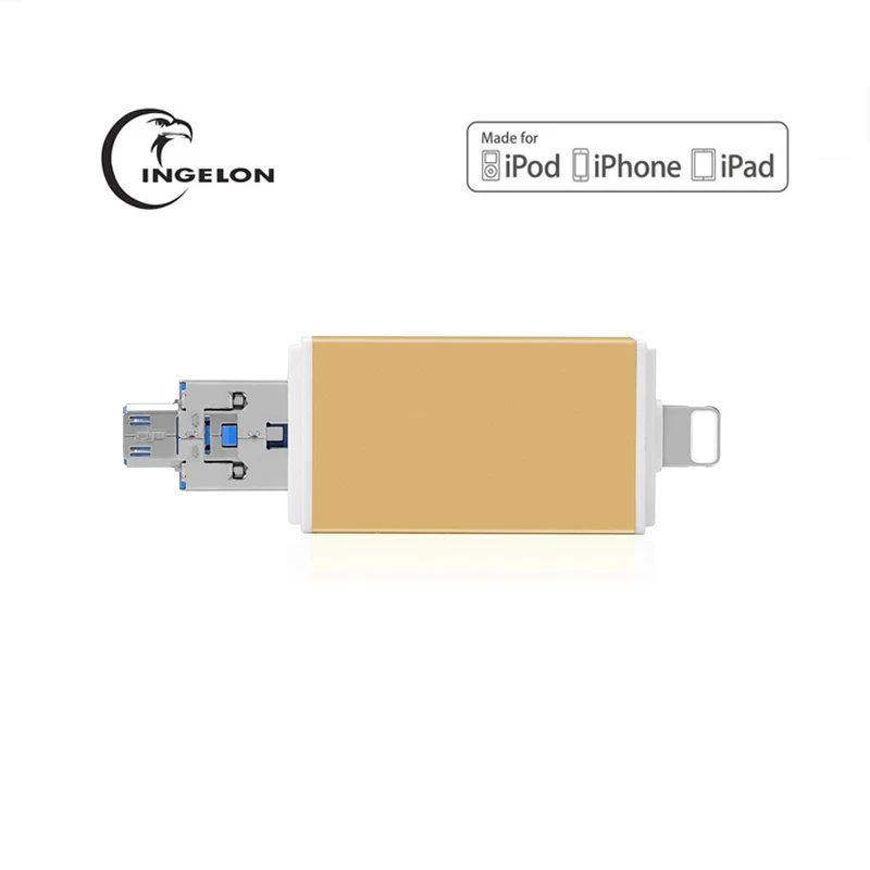 Ingelon micro sd Золотой считыватель карт памяти usb Microsd Компьютерные аксессуары TF адаптер otg адаптер для iphone 6 5 ipad ipod Mac