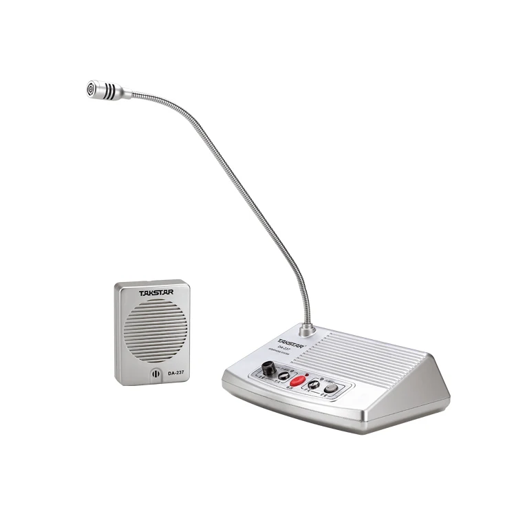 megaphone TAKSTAR DA-237 Full-duplex Interphone Bank & Ticket Cash Window Non-visual Intercom System Brand mic |