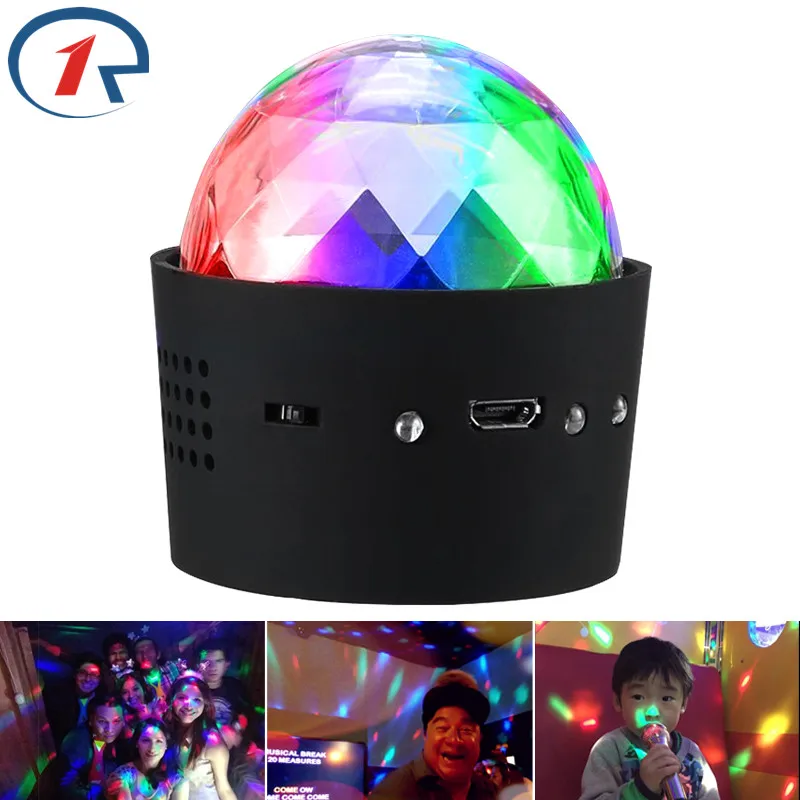 ZjRight USB 5 В встроенный аккумулятор музыкальное Звуковое управление RGB