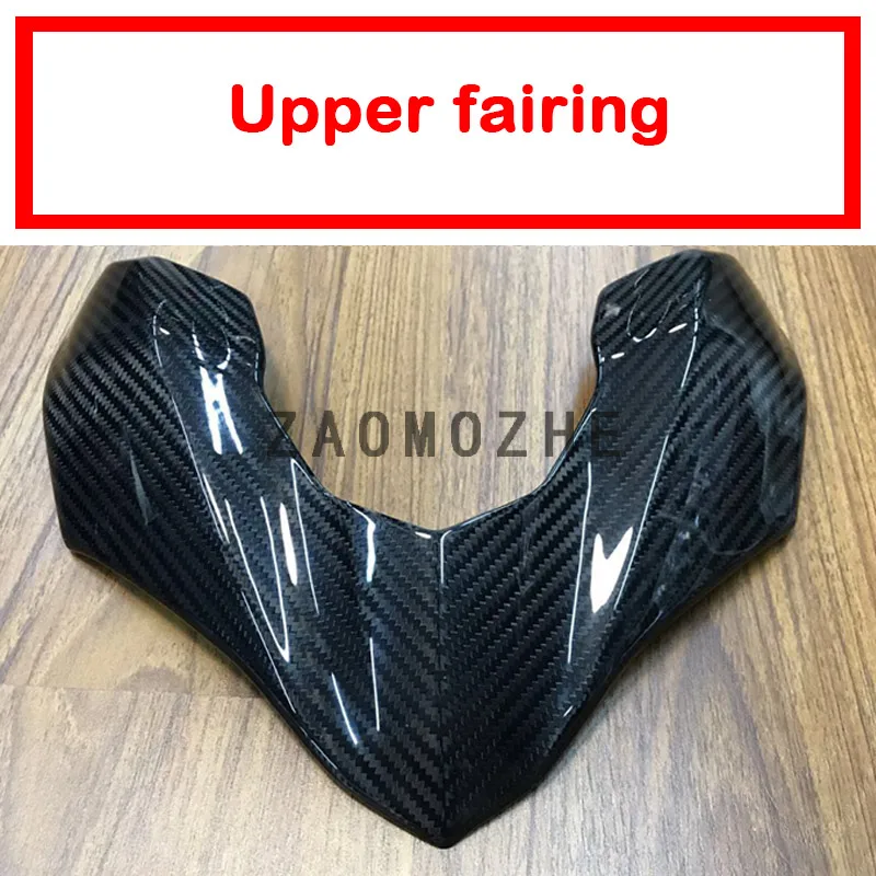 Upper fairing Мотоцикл углеродного волокна Нижняя передняя фара Верхняя и нижняя обтекатель Крышка для Kawasaki Z900 - Цвет: Upper fairing