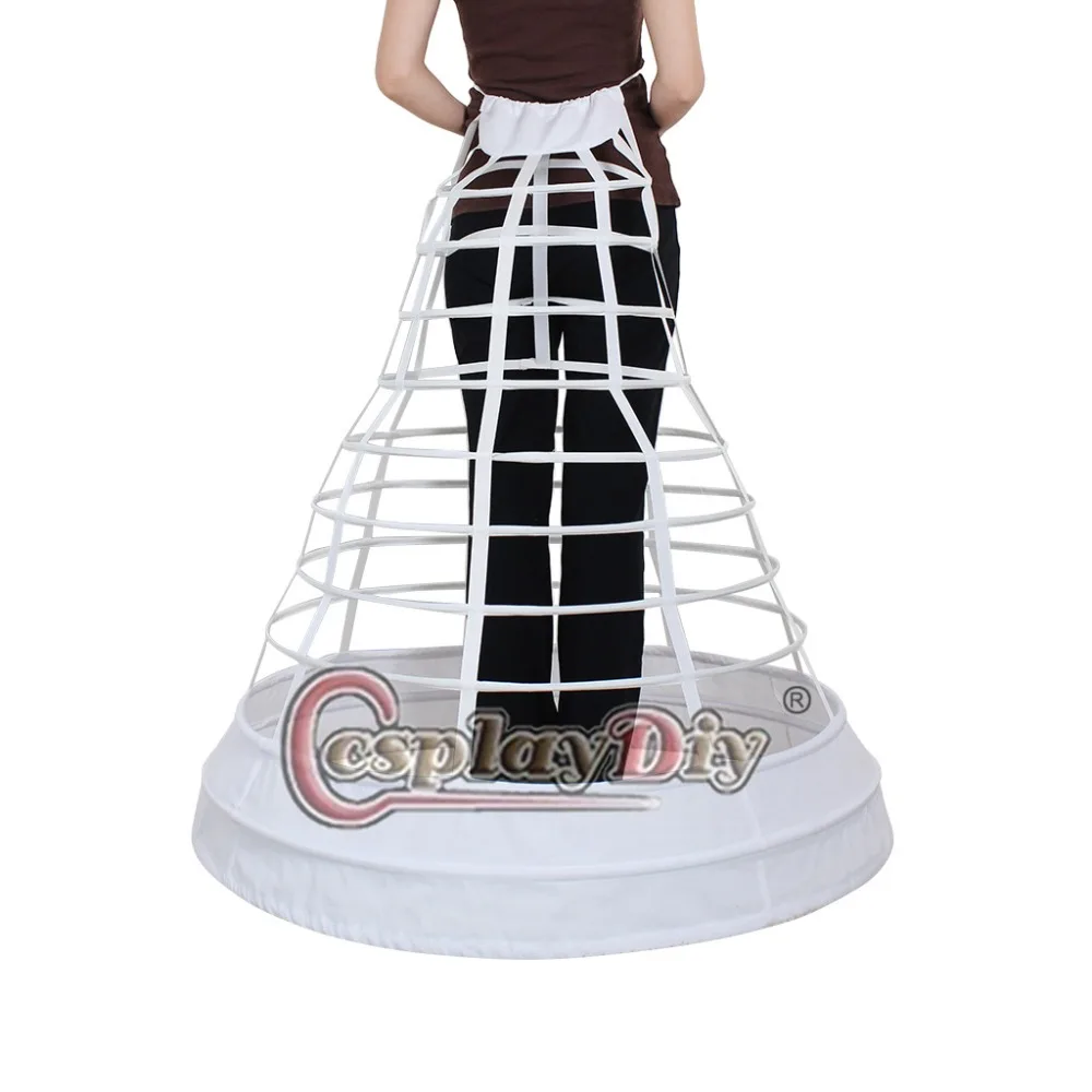 Cosplaydiy рококо бальное платье Паньер суета клетка обруч Нижняя юбка средневековый кринолин белая клетка рама суета Нижняя юбка L320