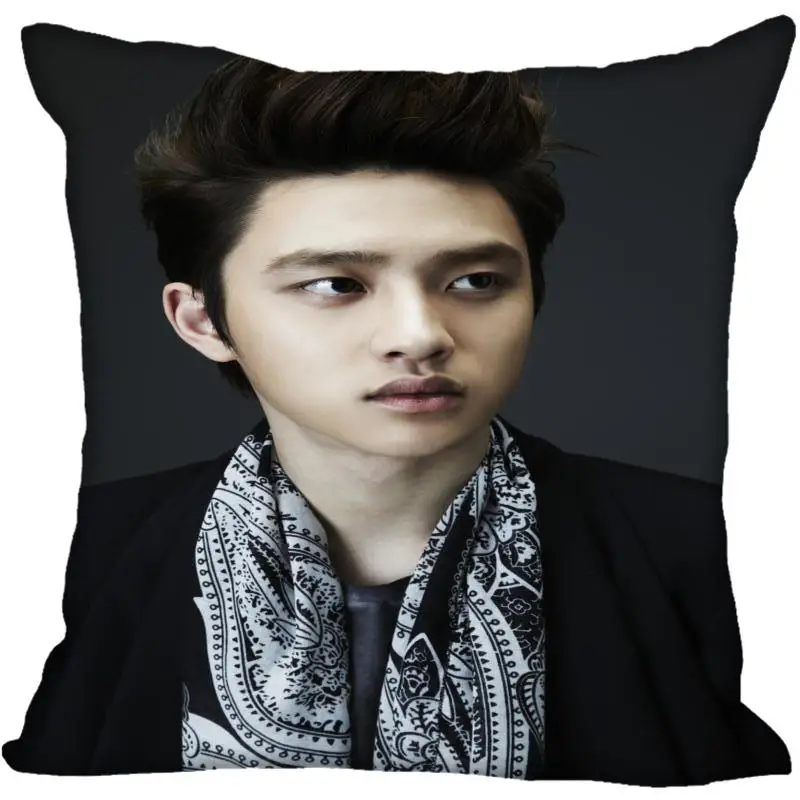 9 Заказ Kpop EXO D.O. Наволочки печатные квадратные шелковые наволочка домашняя декоративная молния атласные наволочки(одна сторона - Цвет: 9
