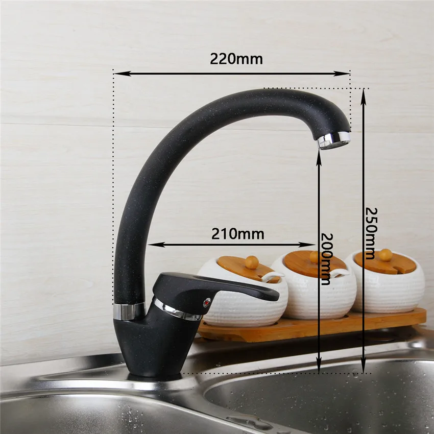 Кухонный Смеситель YANKSMART вращающийся три цвета: черный белый и хаки|kitchen faucet|colored