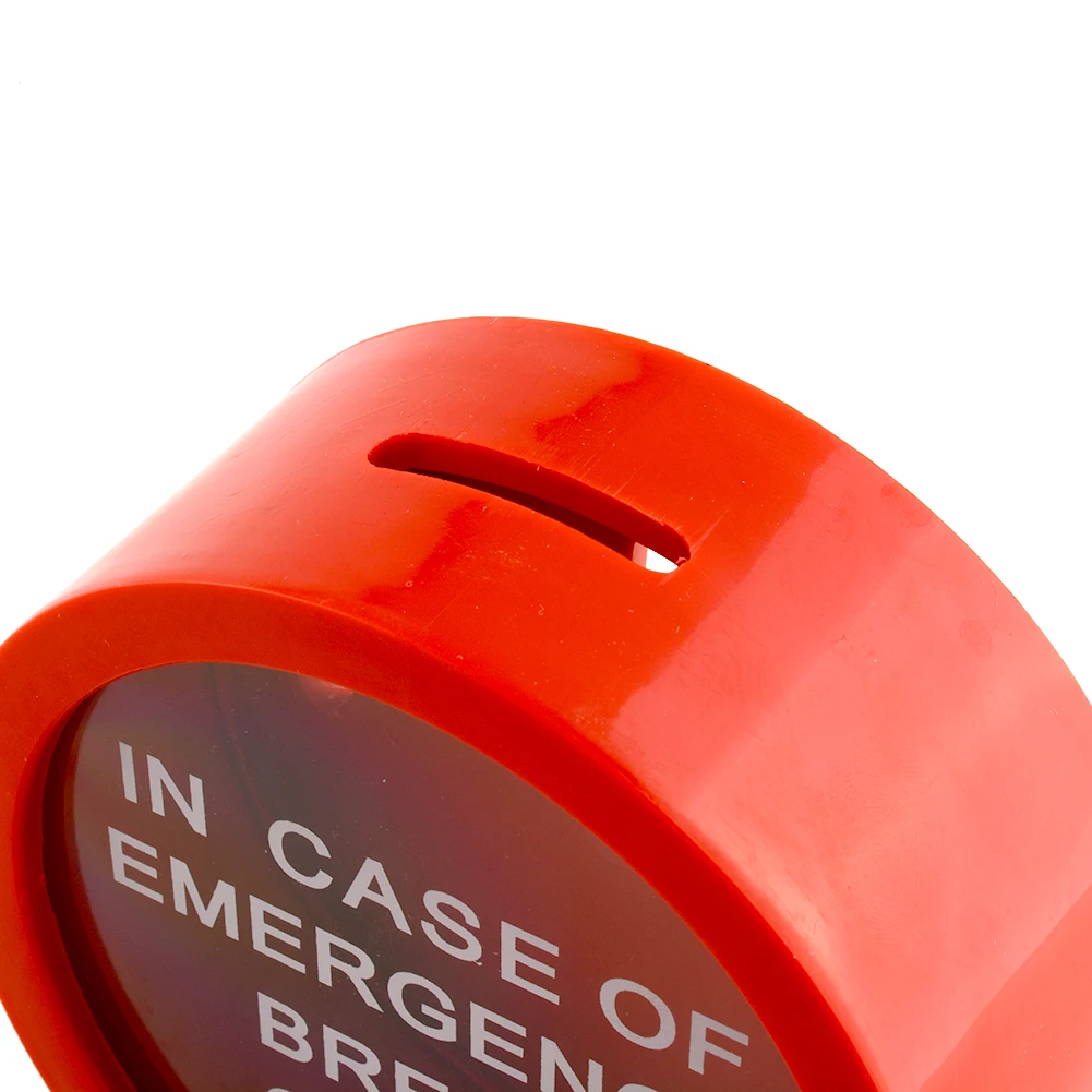 Простой новый безопасный круглый красный Копилка сберегающая банка в случае