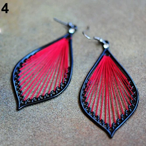 2015 hot sell Fresh Style Women Fashion Handcraft Thread Cute Dangle Earrings Jewelry 56U3 | Украшения и аксессуары