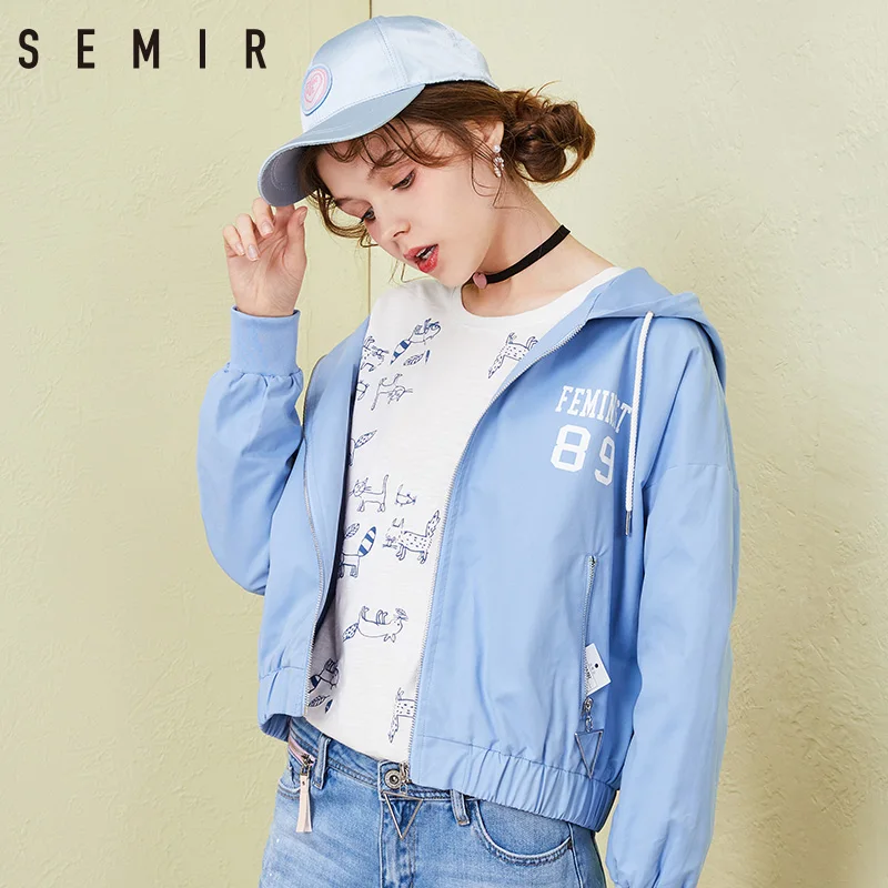 SEMIR Куртка Мода для женский пояс Базовые Куртки Пальто Верхняя одежда