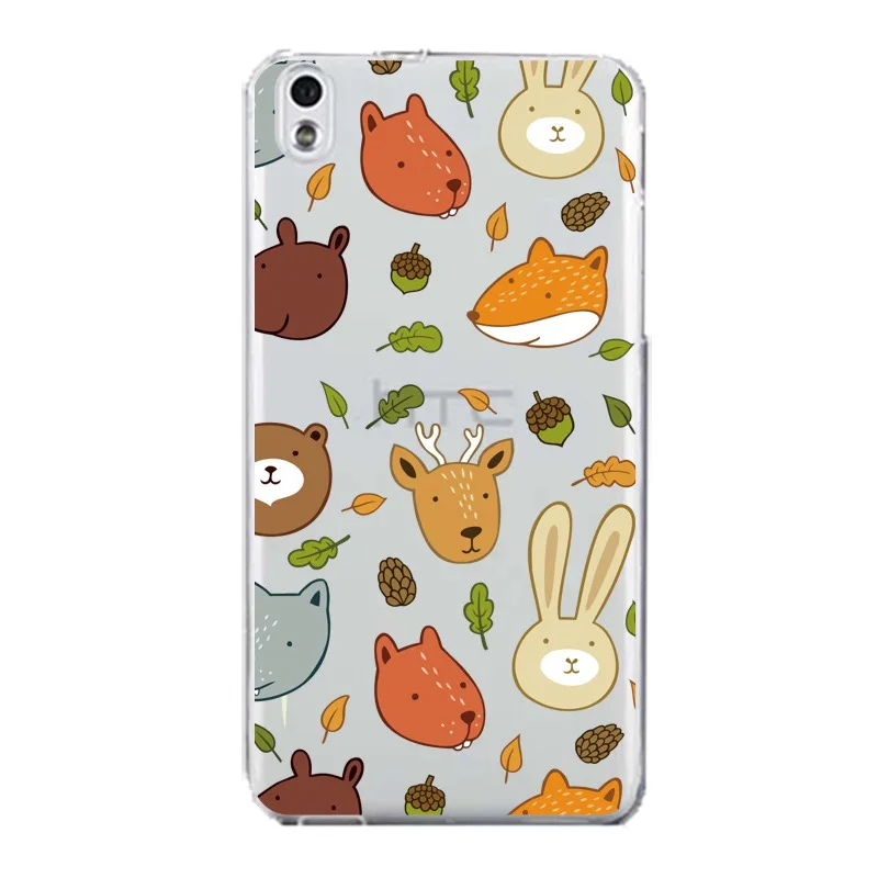 Rabbit Soft Clear TPU Phone Case For HTC D820 M8 M9 A9 Fox Pink Printed Shell Cat Coque Fundas Protector Cover Free Shipping | Мобильные