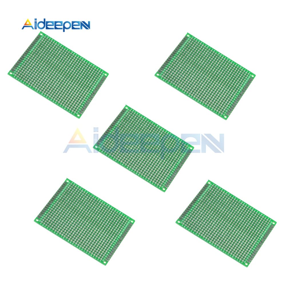 5Pcs 6X8cm Double Side Prototype Diy Universal Printed Circuit PCB Board Protoboard For Arduino | Инструменты