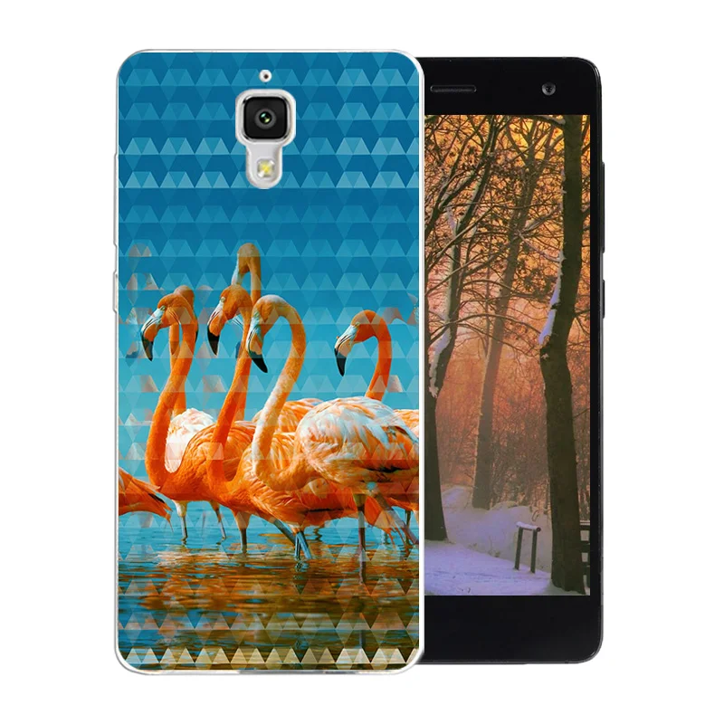 Soft Case for Xiaomi Mi4 Cases Silicon Cover Mi 4 Funda Grimace Pattern TPU Phone Bag M4 Back |