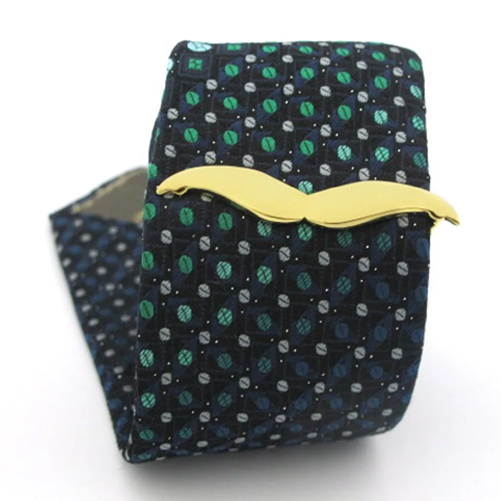 

Модные Зажимы для галстука iGame, качественный латунный материал, новинка, Золотая зажим для галстука в форме бороды, бесплатная доставка