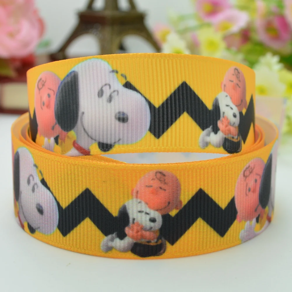 DUWES 7/8 &quot22 мм 2 5 10 20 50 ярдов собака мультфильм печатных grosgrain ленты волос лук DIY
