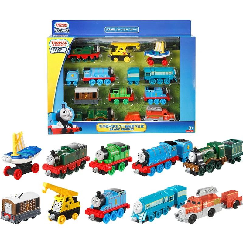 10/Паровозик Томас и друзья Trackmaster 10 шт. литой пластик и сплав поезд набор игрушки для детей Коллекция Подарки