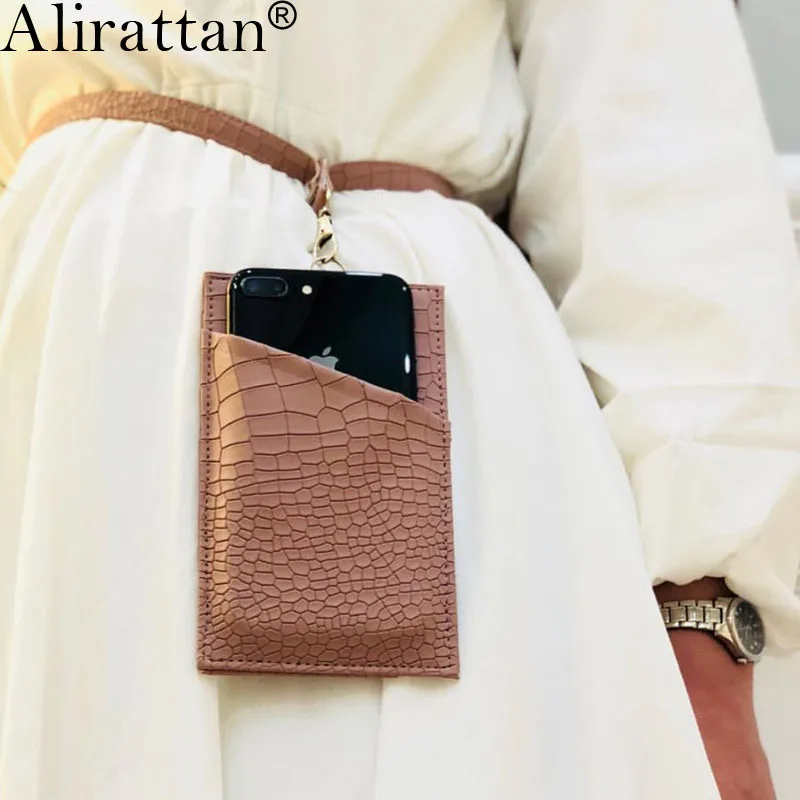 

New PU Leather Mobile Card Holder for Women Fashion Snake Pattern PU Leather Pouch Mobile Card Holder Crocodile Mobile Card Bag