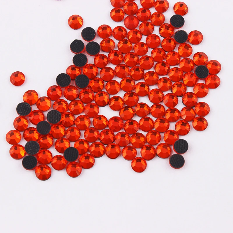 Orange Hyacinth SS6-SS30 DMC Hotfix Rhinestones Iron On Strass Flatback Hot Fix DIY Nail Art/Wedding Dress/Phone Decor | Красота и