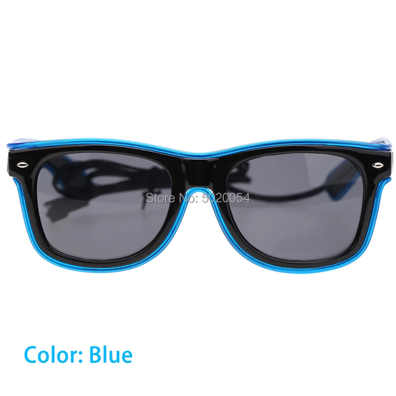 Высококачественные черные линзы светящиеся солнцезащитные очки для вечеринки