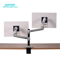 mechanical spring full motion 17 32inch dual monitor holder mount arm aluminum monitor support max loading 10kgs each arm